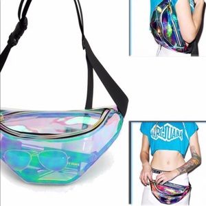Rainbow transparent fanny pack